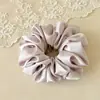 Scrunchie de Cetim Creme Estilo Francês Primavera 2026 Elástico de Cabelo Estilo Preguiçoso de Luxo Corda de Cabelo Scrunchie