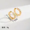 Pendientes de lujo con circonita Nala para mujer, pendientes geométricos de moda para el día a día, pendientes de diseño de nicho de alta gama al por mayor