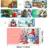 Tarjetas de Felicitación Navideñas Populares Transfronterizas Multiserie Hechas a Mano con Diamantes Juego de 9 Piezas con Sobres Pegatina de Diamante Dibujos Animados Juego de 6 Piezas