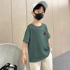Camiseta de manga curta para meninos, verão, nova, solta, legal, bonita, infantil, meia manga, top, estilístico, infantil e infantil, meninos, moda de verão
