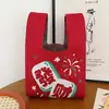 Bolso Chaleco Bolso Chaleco Bolso de Mano Tejido Casual Bolso de Mano Contraste de Color Ajedrez Bolso de Mano Coreano de Lujo Ligero