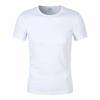 Atacado do Fabricante Verão Esportes Secagem Rápida Gola Redonda Camiseta Masculina Fina Malha Respirável Cor Lisa Manga Curta
