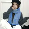Bufanda Tejida Retro Estilo Fair Isle para Mujer en Otoño e Invierno Estilo Coreano Engrosada Cálida Versátil Mezcla de Lana Bufanda para Estudiantes