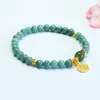 Pulsera Marinera de Jadeíta Azul Natural Grado A Juanyu Pulsera de Cuentas Estilo Antiguo de Jade Hetian Venta al por mayor de Jade S5120903