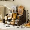 Prateleira de Mesa de Armazenamento em Madeira de Nogueira Suporte Sólido para Caneca de Café Perfume Escada para Copos de Água Prateleira de Exibição de Madeira