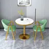 Mesa e Cadeiras de Negociação de Luxo Nórdico Venda de Conjuntos Escritório Moderno Simples Loja de Chá com Leite Mesa de Jantar Apartamento Pequeno em Casa Mesa Redonda