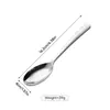 Colher de fundo chato em aço inoxidável 304 com cabo longo, colher de sorvete, sobremesa e iogurte em aço inoxidável, utensílios de mesa domésticos de alto valor