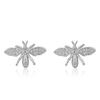 Wish moda transfronteriza nueva abeja dibujos animados pendientes de mujer circón microincrustados chapados en oro rosa pendientes transfronterizos al por mayor
