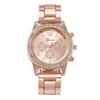 Assista Feminino simples elegante cinto de aço relógio feminino diamante Dial Gold Watch terno relógios caixa de pulseira