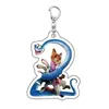 Estilo Ins Llavero de Zootopia Judy Nick Acrílico Dibujos Animados Accesorios Colgante para Pareja