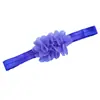 Diadema para Bebé Estilo Coreano Flor de Gasa Accesorios para el Cabello Infantiles Princesa Elástica Diadema para Niña Bebé Color Sólido Cubrecabezas Venta al por Mayor