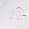 Gancho para oreja en forma de U chapado en oro real de 18 quilates, accesorios de joyería para bricolaje, pendientes hechos a mano, material semiacabado