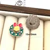 142 Colgantes de Navidad Colgantes de Aleación con Gota de Aceite Accesorios para Joyería DIY Colgante de Papá Noel Muñeco de Nieve Campana