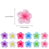 Acessórios de Resina Planos de Flor de Cinco Pétalas de Cor Sólida Cristalinos para Capas de Celular, Grampos de Cabelo, Decorações DIY, Ímãs de Geladeira, Roupas e Fivelas de Sapato