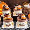 Decoración de Pastel de Halloween 2025 Adornos de Fantasma de Calabaza Murciélago Muerte Sombrero Mágico con Forma de Galleta Inserto Plug-In