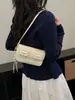 Bolso cruzado de moda nuevo de nicho coreano para mujer, bolso cuadrado pequeño simple y versátil, bolso de hombro para el antebrazo casual para ir al trabajo