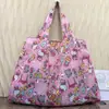 2025 Nueva Bolsa de Compras Plegable Tela Floral Portátil Poliéster Tote Bolsa de Almacenamiento Gran Capacidad Bolsa para la Compra del Supermercado Venta al por Mayor