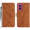 Funda de cuero para Moto G05, funda protectora con tarjetero y rayas esmeriladas Red Rice 14C para Samsung A56, color liso
