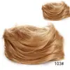 Moño de clip para el cabello, moño pequeño, peluca de moño, anillo para el cabello liso de mujer, recogido negro y café, voluminoso y natural, en stock