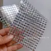 Broca de acrílico branca plana autoadesiva de fábrica com pasta adesiva, papel semicircular, semicírculo, broca de cristal branco prateado, pasta