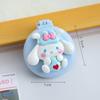 Peine de Cojín de Aire Mini Portátil Lindo con Espejo, Peine Plegable para Niñas, Peine Masajeador del Cuero Cabelludo Creativo de Dibujos Animados