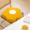 Alfombrilla para Silla Margarita Cojín de Felpa Imitación Conejo Cojín de Espuma Viscoelástica Cojín de Silla Flor Cojín Gordo Huevo Escalfado ins