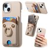 Adequado para Capa de Celular Apple iPhone 18 de Couro Liso, Estilo Ursinho Fofo, 14 Capa Anti-Queda para iPhone 18 com Padrão de Lichia, 13 Capa