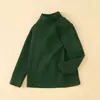Camiseta de Terciopelo de Manga Larga para Niños Camiseta Básica de Cuello Medio para Bebé Top Cálido de Cuello Semi-alto Otoño e Invierno para Niños y Niñas Invierno