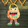 Bolsa de Dulces de Regalo de Halloween Nueva Transfronteriza para Niños, Bolsa de Tote Creativa con Estampado de Calabaza de Dibujos Animados y Gnomo, Tela No Tejida