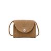 Bolso pequeño cuadrado de paja de verano, moderno, combinable, estilo bandolera, tejido de algodón, hecho a mano, para playa, para mujer.