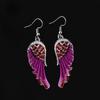 Pendientes colgantes de longitud media con alas de ángel de diamantes de imitación para mujer de moda wish transfronteriza, pendientes simples, joyería