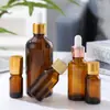 Botella de Vidrio Marrón para Aceite Esencial Portátil con Gotero Botella Rellenable 30ml Envase de Líquido Esencial Botella Vacía Botella de Spray