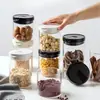 Frasco de Vidrio Sellado, Frasco para Almacenar Azúcar Granulada, Frasco de Vidrio Resistente a Altas Temperaturas para Almacenar Granos, Frasco de Vidrio para Azúcar Blanco, Azucarero, Frasco de Vidrio Sellado para Té