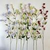 Flor artificial salgueiro neve orquídea, salgueiro crisântemo, linha de salgueiro neve arranjo de flores salão de casamento material de flor, ramos longos, altura, pequenas flores falsas florais