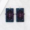 Venta caliente transfronteriza acrílico de doble cara Halloween calavera tarot DIY pendientes collar llavero