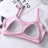 Ropa interior de una pieza para estudiante con almohadilla en el pecho, de algodón puro, con tirantes, corta, anti-rozaduras, ligera, sujetador tipo tubo para el pecho