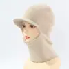 Gorro de Punto con Capucha Personalizado para Ciclismo al Aire Libre en Invierno, Protector de Cuello Cálido, Bufanda para el Cuello, Protección Auditiva Integrada, Pasamontañas