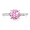 Anillo Giratorio de Brazo Cortado con Pirotecnia Más Vendido en Douyin para Mujer, Diamante de Alto Carbono Súper Brillante, Anillo de Moda Versátil Chapado en Oro Real, Transmisión en Vivo, Dropshipping
