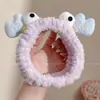 Diadema divertida estilo coreano de dibujos animados para mujer, con diseño de peluche, perfecta para usar al aplicar mascarillas faciales o lavarse la cara, y también adecuada para crear un peinado de coleta alta.