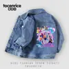 Chaqueta de Mezclilla de Bruja Cazadora de Kpop Nueva para Niños Otoño Primavera Otoño Delgado Mediano Grande Niños Principios de Otoño Tops Ropa de Otoño