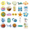 50 Piezas de Pegatinas de Graffiti Estilo Ins de Playa Verano Pequeñas Frescas Creativas Decorativas para Funda de Teléfono Móvil Pegatinas para Cuaderno Guka