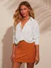 Camisa Polo Casual de Venda Quente para Mulheres Europeias e Americanas, Nova Moda, Gola Polo, Roupa Casual, para o Trabalho e o Dia a Dia, Botões, Top Elegante de Manga Longa