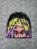 Moda Masculina Gótica Nueva Tendencia Estilo Callejero Ins Diseño Personalizado Gorro de Punto Color Block Ropa Transfronteriza Y2K