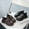 Zapatos de Cuero para Niñas 2026 Nuevo Otoño/Primavera Mocasines Negros Infantiles Estilo Británico Rendimiento Baile Planos Zapatos de Princesa
