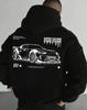 2025 Cross-border American Car Printed Sweater Car Design Carrera Europeu e Americano Casual Hoodie Jacket