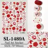Pegatinas de Uñas de Manzana Roja Frescas y Sencillas 5D en Relieve Tridimensional Versátiles Pegatinas para Uñas DIY de Manzana Roja Modelo Sl