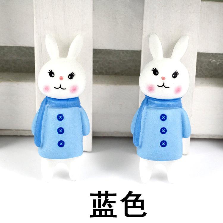 半面围巾兔蓝色