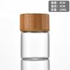 Botella de Tubo de Tornillo de 30 mm Tapa de Bambú Botella de Reactivo Botella de Vidrio Transparente Botella de Cordyceps Almacenamiento de Té Multi-Especificación Botella Vacía