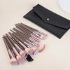 Vendas diretas da fábrica maquiador mesmo conjunto de 15 pincéis de maquiagem profissionais - cabelo macio antibacteriano pó solto blush pincel sombra estojo de couro portátil essencial para iniciantes conjunto completo de ferramentas