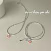 Collar Onihan S925 de plata esterlina con forma de corazón y forma de corazón, diseño único, cadena de clavícula con sentido avanzado.